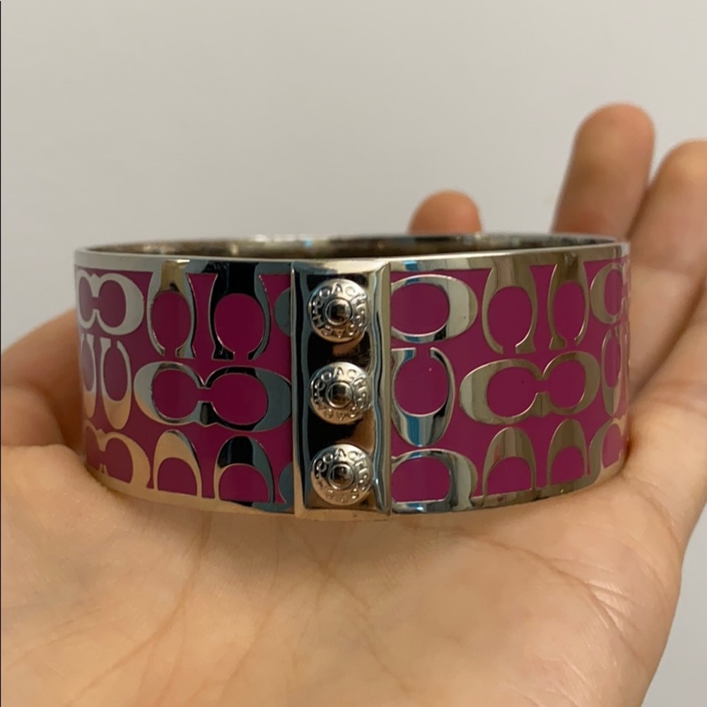 COACH Pink “C” Bangle Bracelet